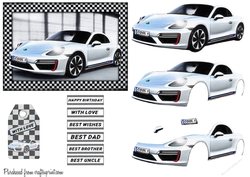 Sports Car Dad/ Brother/ Uncle Card