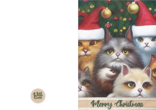 Christmas Cats Quick Card