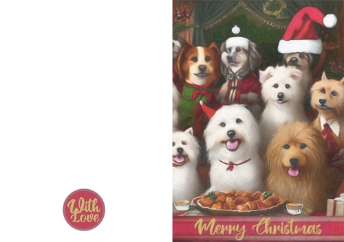 Christmas Dogs Quick Card