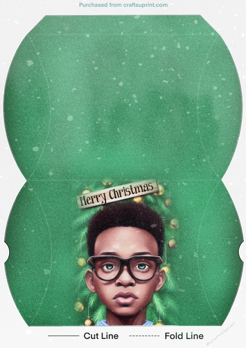 Young Boy Christmas Pillow Gift Box