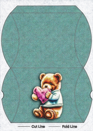Valentines Teddy Pillow Gift Box