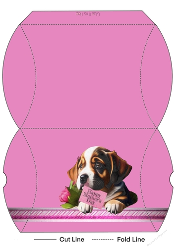 Puppy In Basket Pillow Gift box