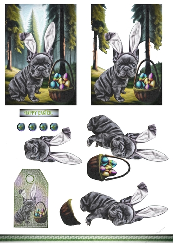 Easter French Bulldog Bunny 