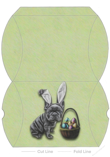 Easter French Bulldog Bunny Gift Box