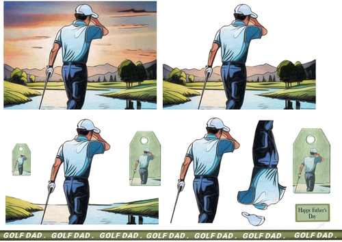 Dad Golf Card Sheet