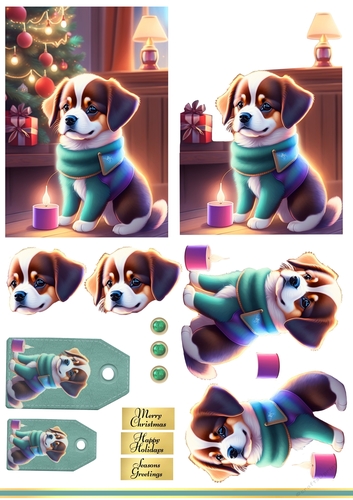 Christmas By Candle Light Pup