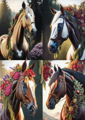 Floral Horse Toppers