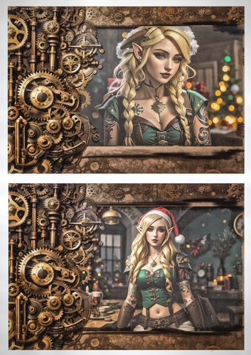 Steampunk Christmas Elf Toppers