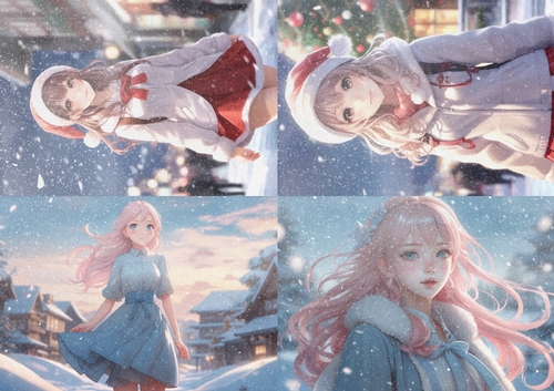 Anime Christmas Characters Toppers