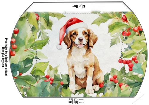Watercolour Spaniel Pillow Box / Gift Box