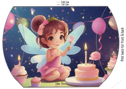 Party Time Fairy Gift Pillow Box