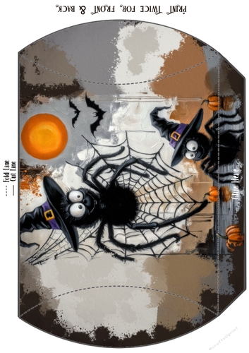 Scruffy Spider Halloween Gift/Pillow Box