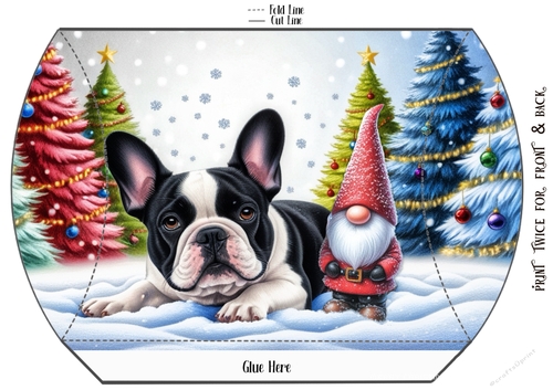 Frenchie n Gnome Gift Pillow Box