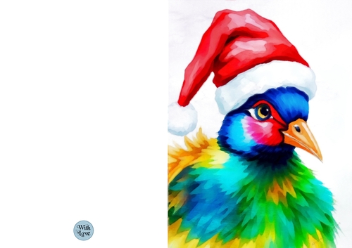 Partridge Watercolour Christmas Card