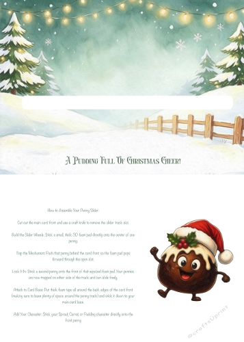 Christmas Pudding Penny Slider Card Kit – A Pudding Full Of Christmas Cheer!