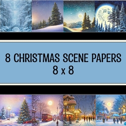 Christmas Scene Papers