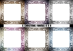 6 Metallic Snowflake frames