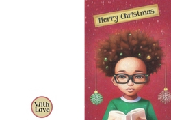 Young Girl Christmas Quick Print Card