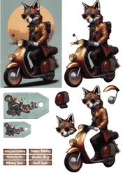 Steampunk Fox Moped Boy