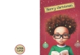 Young Girl Christmas Quick Print Card