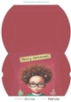 Young Girl Christmas Pillow Gift Box