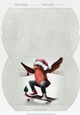 Skateboarding Robin Christmas Pillow Gift Box