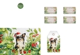 Watercolour Papillon Christmas Card