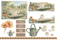 Persian Cat in Poppy Garden 3D Decoupage Card