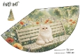 Persian Cat in Poppy Garden Matching Mini Party Hat
