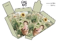 Cute Girl in Sunflower Pot Matching Cake Slice Box