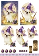 Moon Howling French Bulldog — Halloween Topper & Decoupage Set