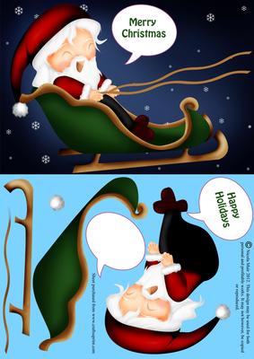 Christmas Santa and Sleigh