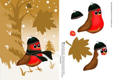 Christmas Robin in a Winter Wonderlan