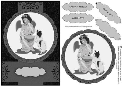 Cherub and Papillon Ornate Card