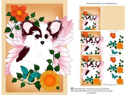 Papillon Pink Angel - Over the Edge Card Kit