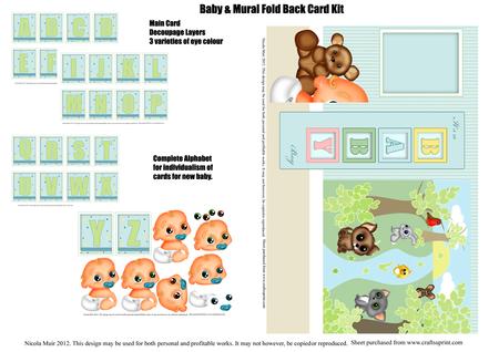 It's a Boy, Mural and Baby Card Kit