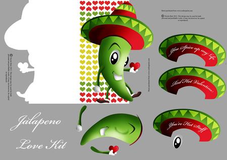 Jalapeno Valentines Card Kit
