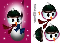 Snowman Riding Bauble
