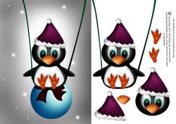 Penguin Riding Bauble