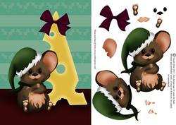Christmas Mouse with Cheese Tree