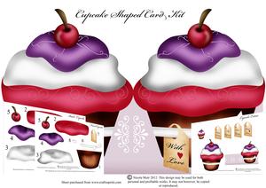Cupcake Folding Shape Card Kit