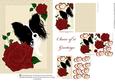 Papillon Dog with Roses Card Kit