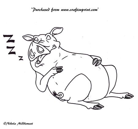 Happy Sleeping Pig