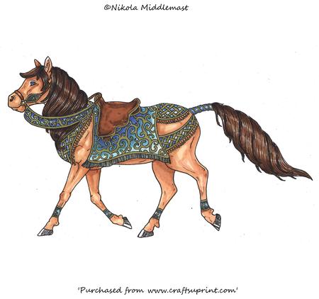 Coloured Trotting Horse