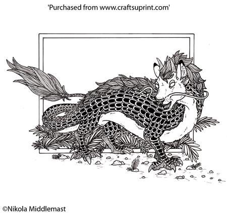 Dragon Stepping from the Frame