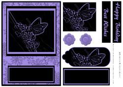 Lavender White Card Front
