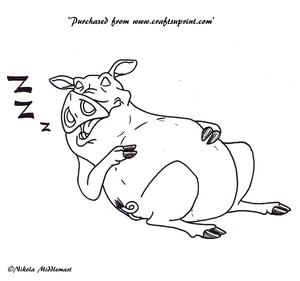Happy Sleeping Pig