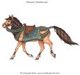 Coloured Trotting Horse