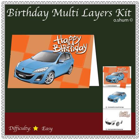 Happy Birthday - Car Mazda 3