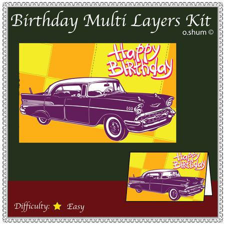 Happy Birthday - Classic Car